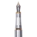 Jinhao 250 Frosted White Gold Fountain Pen M Nib Fountain Pen.