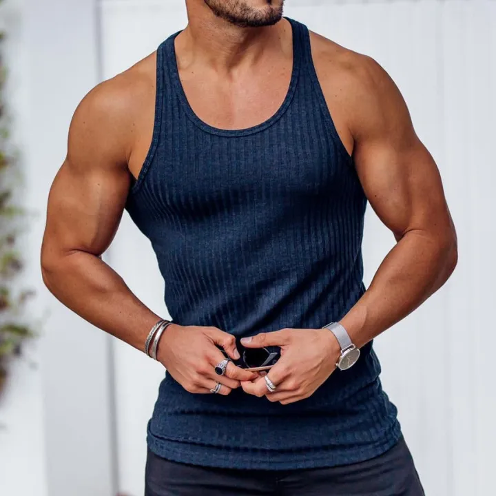 Rib%20Knitted%20Man%20Vests%20Summer%20Casual%20O-Neck%20Sleeveless%20Slim%20Stretch%20Sporty%20Tank%20Tops%20LXDZ-02%20-%20Image%203