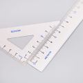 4Pcs Drawing School Supplies Set Square Triangle Ruler Aluminum Alloy Protractor.