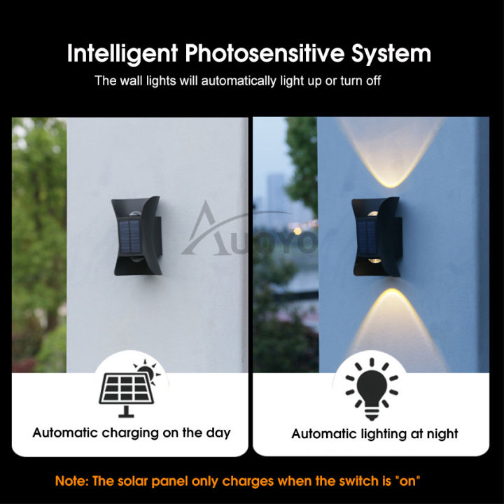 Auoyo%20%20Solar%20Outdoor%20Lighting%20Wall%20Light%C2%A0Solar%20Outdoor%20Waterproof%20Lamp%20Dual%20Head%20Up%20And%20Down%20Dual%20Color%20Luminescent%20High%20Brightness%20Wall%20%20Spotlights%20Door%20Signs%20And%20Wall%20Lights%20-%20Image%205