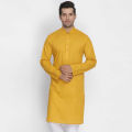 Cotton Panjabi for Man - Yellow. 