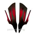 Bike Headlight fairing sticker for bajaj discover for Motorcycle- Red. 
