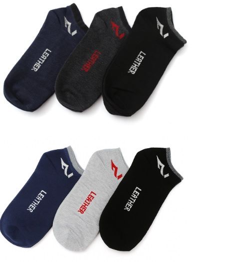Men Comfort Cotton Socks Low Cut Comfort Fit Ankle Length 6-Pack - A 601