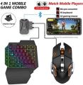 5 in 1 Bluetooth Gaming Keyboard Mouse Converter Combo for Smartphone, play your mobile games using the keyboard and the mouse Gaming Accessory Kit  (Multicolor, For Android, iOS). 