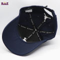 Navy Blue Jordan Embroidery Logo Cotton Curved Cap. 