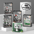 Compatible with LEGO tiny bricks, mini national treasures, giant panda model ornaments, children's puzzle building toys. 