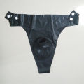 T-safety underwear men sexy latex briefs cosplay underpants adjustable size by snap plus larger version.