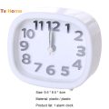 [TS] Round Analog Clock Bedside Non-ticking Alarm Clock Snooze Function for Daily Use. 