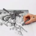 Drawing Shading Compressed Charcoal Sticks – Pack of 6 Pcs | Artist Sketching Charcoal. 