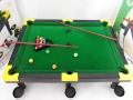 Billiards Snooker Game Table with Full Set of Billiard Balls, 2 Cues, Triangle Family Game for Kids.