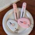 New cartoon bunny art cute mini portable unboxing tool for dismantling accounts, paper cutting knife, small knife. 