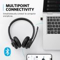 Anker PowerConf H500 Charging Stand Bluetooth Dual-Ear Headset Microphone Audio Recording Meeting Transcription AI-Enhanced Call. 