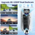 9 Wireless CarPlay Android Auto Dash Cam 4K ADAS Rear Cam AUX Bluetooth Audio BT Phone Call Airplay Miracast Dashboard Car DVR. 