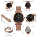 SKMEI Elegant Women Quartz Watch Fashion Simple DesignResistant Stainless Steel Strap Rose reloj. 