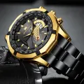 LooKeo mall Men Fashion Watch Stainless Steel Quartz Watch Waterproof Luxury Men Business Quartz WristWatch for Boys & Man New Fashion Sports Strap Wristwatches. 