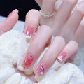 24Pcs/Set Short Nails French Contracted Artistic Line Nail Arts Manicure False Nails with Design Press on Nail Extension. 