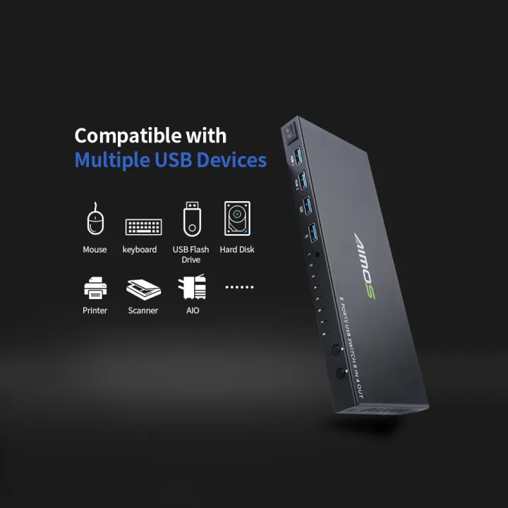 AIMOS%20USB2.0%20Shared%20Switcher%208%20Computers%20Sharing%204%20USB%20Devices%208%20in%204%20out%20Switcher%20Box%20for%20Keyboard/Mouse/Printer/U%20Disk%20-%20Image%208