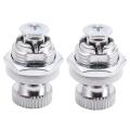 2X Lever Lock for Furniture, with Round Knob, External Thread 1.7 cm. 