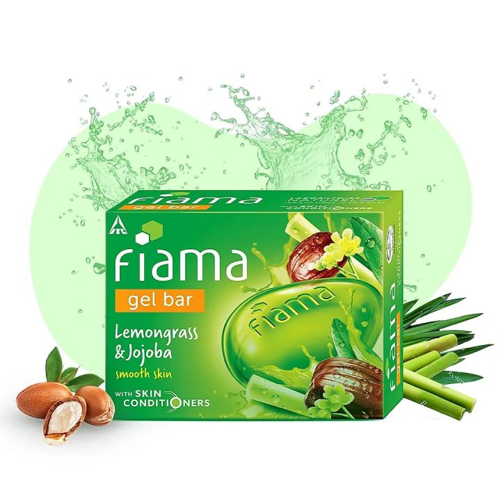 International Indian product Fiama gel bar Lemongrass and Jojoba Soap used for male/ female - 125 gm