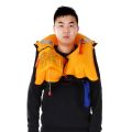 Manual Inflatable Life Jacket - black. 