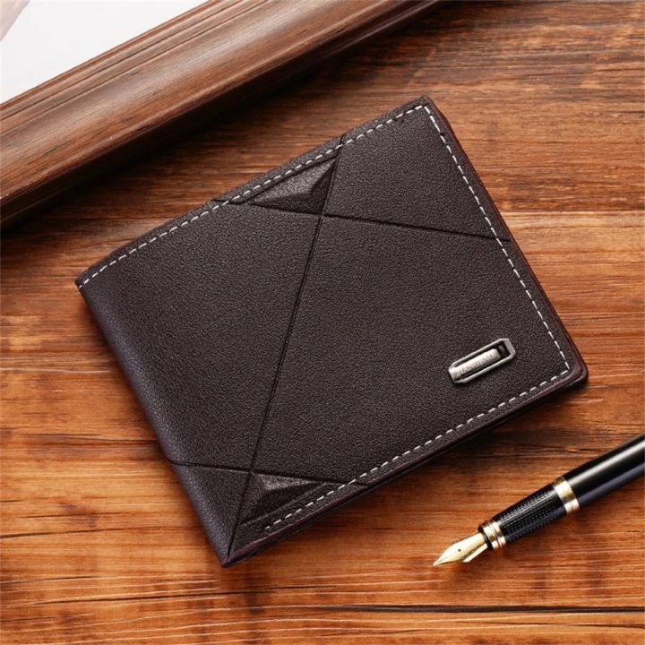 New%20Men'S%20PU%20Wallet%20Short%20Multi-Card%20Holder%20Coin%20Purse%20Fashion%20Casual%20Wallet%20Male%20Youth%20Three-Fold%20Soft%20Waterproof%20Coin%20Purse%20-%20Image%205