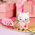 3d hello kitty lighter cartoon key ring lighter sanrio kuromi pink torch ighter windproof hello kitty pink flame lighter. 