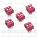 3Pcs 3 Position DIP Switch 2.54mm Pitch Horizontal DIP Switch Three Positions Piano Type Dial DIP Slide Switch For Electronics Circuit PCB. 
