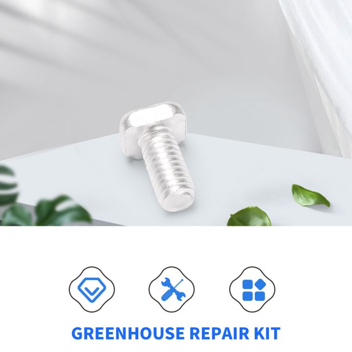 200%20Pcs%20M6X12mm%20Greenhouse%20Nuts%20and%20Bolts%20Square%20Head%20Bolts%20Nuts%20Greenhouse%20Repair%20Kit%20Parts%20Replacement%20Garden%20Supplies%20-%20Image%204