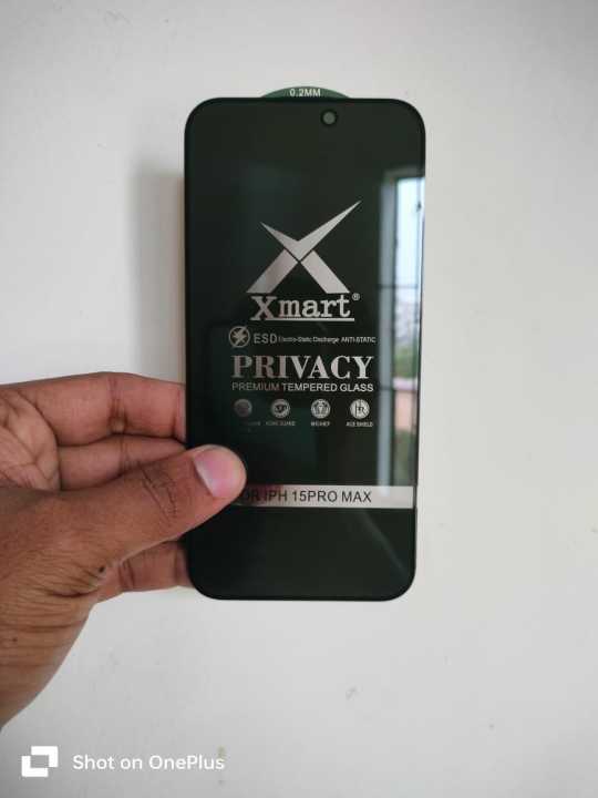 Xmart Privacy Tempered Glass Screen Protector for iPhone 12 to 16 Series