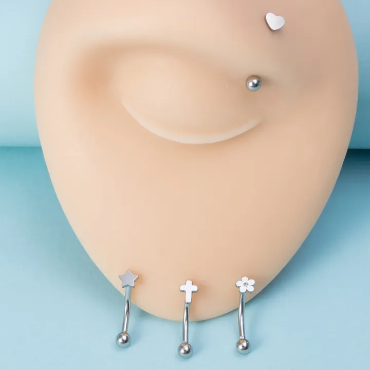Cross%20Star%20Heart%20Flower%20Curved%20Piercing%20Barbell%20for%20Daith%20Eyebrow%20Rook%20Belly%20Button%20Ring%20Surgical%20Steel%20Body%20Jewelry%2016G%208mm%20-%20Image%202