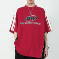 Y2K Korean Men Streetwear Letter Graphic Acubi Harajuku Egirl Short Sleeve T-Shirts Grunge Aesthetics Oversized Tops Alt Clothes.