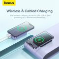 Baseus Power Bank 20000mAh 20W Magnetic Mini Wireless Fast Charge Power Bank Black For Iphone 15 14 13 12 Series. 
