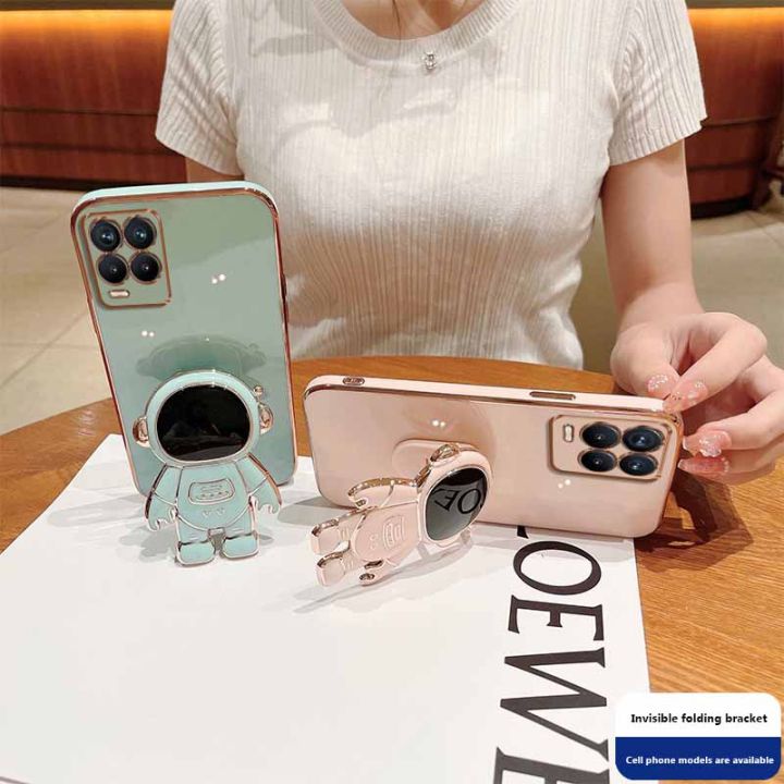 Tokifu%20For%20Realme%208%208%20Pro%20Back%20Cover%20With%20Astronaut%20Folding%20Holder%20Luxury%206D%20Plating%20Case%20Soft%20Silicone%20Bracket%20Phone%20Cases%20-%20Image%203
