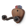 1 PCS Wall Mount Guitar Hanger Hook Wood Base Banjo Bass Acoustic Electric Guitar Neck Holder Stand Beech Wood with Picks Slot,B. 