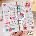Creative Hand Ledger Set Notebook Mini Three-hole Loose-leaf Book Storage Cute Cartoon Girl Heart Diary Student Notebook. 