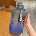 2.4 Liter Sports Water Bottle With Straw Large Capacity Fitness With Scale Gradient Kettle Outdoor Plastic Portable Water Bottle.