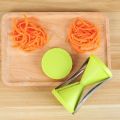 Portable Spiralizer Vegetable Slicer Handheld Spiralizer Peeler Stainless Steel Spiral Slicer for Potatoes Zucchini Spaghetti-304 Green. 
