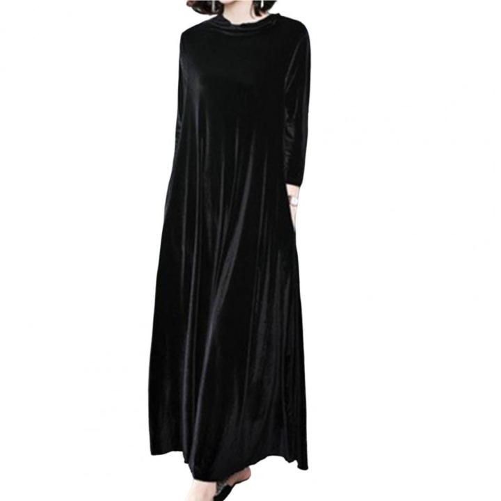 2024%20Winter%20Women%20Turtleneck%20Long%20Maxi%20Velvet%20Dress,%20Elegant%20Long%20Sleeves%20Party%20Dress,Autumn%20Velour%20Dress%20-%20Image%207