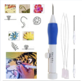 Metal Magic Embroidery Pen Set Embroidery Needle Weaving Tool Fancy Silica Gel 1*Embroidery Pen+4*Needles Knitting Sewing Tools. 