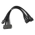 2X PSU ATX 24Pin to 18Pin Adapter Converter Power Cable Cord for Z420 Z620 Desktop Workstation Motherboard 18AWG 30CM.
