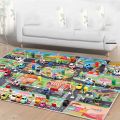 Kids Road Traffic Playmat Rug Anti-slip Carpet Car City Parking Map Pretend Play Play Mat For Boys Girls Gifts (No Cars). 