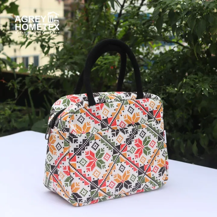 Lunch%20Carry%20Bag,%20Jute%20Fabric,%20Multicolor,%20(10.5%E2%80%B3x8.5%E2%80%B3x5%E2%80%B3)%20-%20Image%202