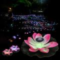 Migeet 0.1W Solar Powered Multi-colored LEDs Lotus Flower Lamp RGB Water Resistant Outdoor Floating Pond Night Light Auto On / Off for Garden Pool Party Ideal Gift Pink.