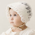 【High Cost-Performance】 Cute Baby Girl Infant Soft Bonnet Cap Summer Lace Flower Newborn Baby Hat BAWEI. 