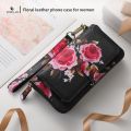 POLA Flower Multi-functional Zipper Wallet Leather Phone Case For Samsung Galaxy S22+ 5G/Samsung Galaxy S24 Ultra 5G/Samsung Galaxy S22 5G/Samsung Galaxy S24 5G/Samsung Galaxy S22 Ultra 5G/Samsung Galaxy S23 5G/Samsung G. 