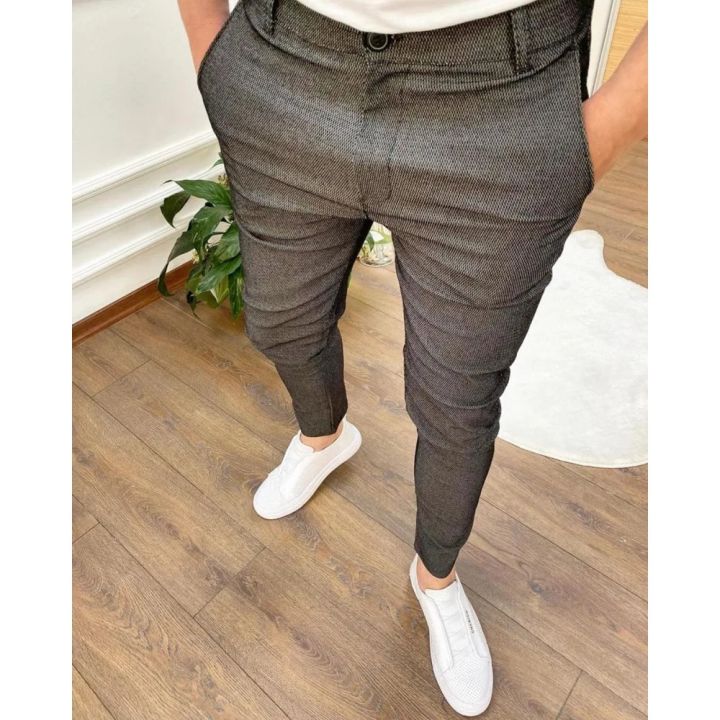 Men's%20Casual%20High%20Stretch%20Thick%20Pencil%20Pants%20New%20Solid%20Color%20Slim%20Fit%20Business%20Formal%20Office%20For%20Men%20Daily%20Wear%20Cotton%20Trousers%20-%20Image%205