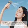 Handheld Fan High-Speed Portable Turbofan USB Rechargeable Electric Fan with Digital Display Support 120-Speeds Infinitely Adjustable for Camping Travel Home Office.