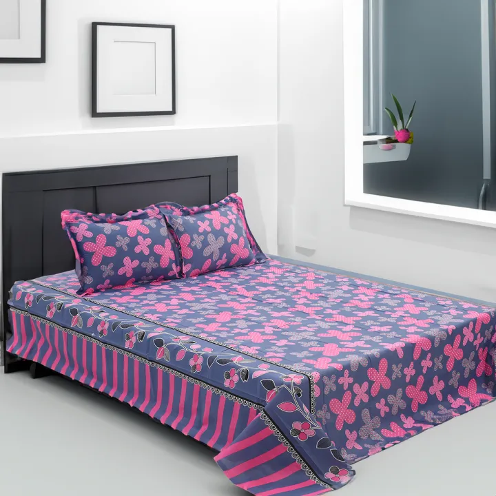 Cotton%20Blend%20Fabric%20Multicolor%20Print%20Double%20King%20Size%20Flat%20Bed%20Sheet%20Set%20(7%20by%208%20Feet)%20with%20Two%20Pillow%20Covers%20-%20Easy%20Maintainance%20and%20Hand%20Washable%20-%20Image%205