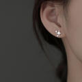 Sterling Star stud earrings Trendy Hypoallergenic Dainty Female earrings Shiny Plated Senior sense earrings for Wedding accessories Daily wear Party jewelry Gift for her Formal occasions Wear.