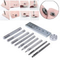 11pc Leather Craft Tool 633 201 655 831 Die Hole Punch Snap Rivet Fastener Set DIY Leather Tool.